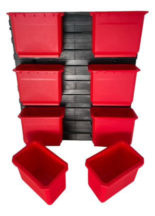 Toolbrothers RHINO Container Set nº 2 taller de pared 39 x 35 cm con 8 contenedores para maletas RHINO