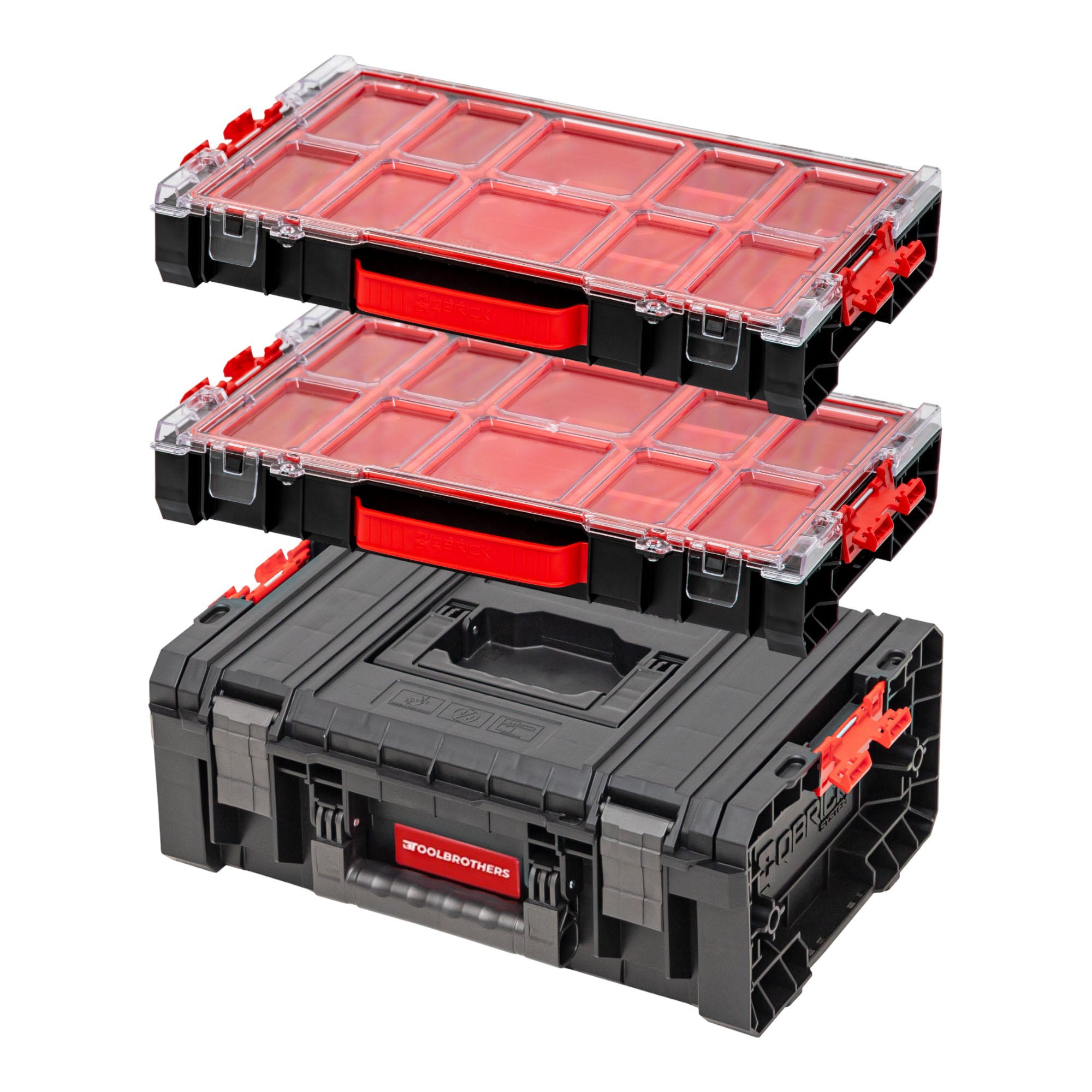 Toolbrothers RHINO Werkzeugkasten Set 2 RHINO L Werkzeugkoffer ECO Basic 2x RHINO L Organizer ECO Hoehe M Boxen IP54 0 - toolbrothers