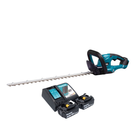 Cortasetos a batería Makita DUH 607 RF2 18 V 60 cm + 2x baterías 3,0 Ah + cargador