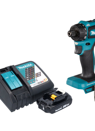 Makita DDF 083 RA1 Perceuse-visseuse sans fil 18 V 40 Nm 1/4'' Brushless + 1x batterie 2,0 Ah + chargeur