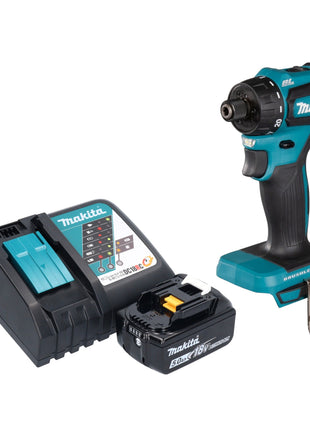 Makita DDF 083 RT1 akumulatorowa wiertarko-wkrętarka 18 V 40 Nm 1/4'' bezszczotkowa + 1x akumulator 5,0 Ah + ładowarka