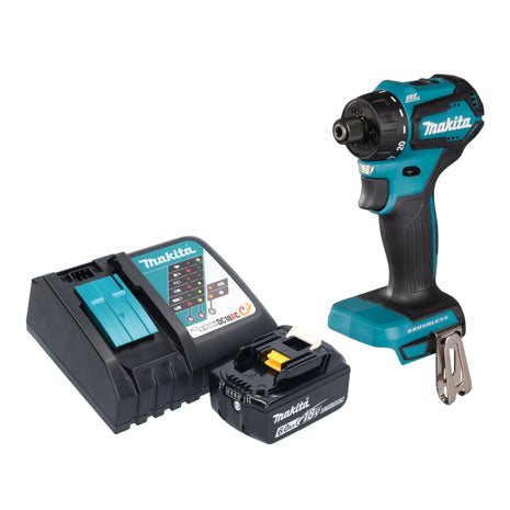 Makita DDF 083 RG1 cordless drill driver 18 V 40 Nm 1/4'' brushless + 1x rechargeable battery 6.0 Ah + charger