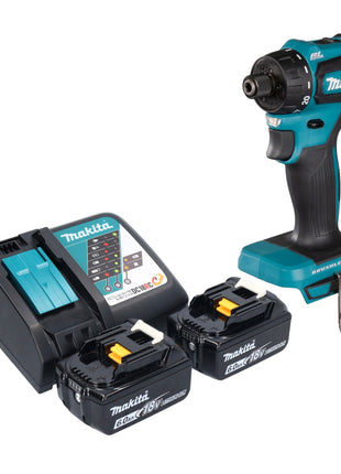 Makita DDF 083 RG cordless drill driver 18 V 40 Nm 1/4'' brushless + 2x rechargeable battery 6.0 Ah + charger