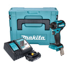 Makita DDF 083 RA1J Cordless drill driver 18 V 40 Nm 1/4'' brushless + 1x rechargeable battery 2.0 Ah + charger + Makpac