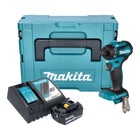 Makita DDF 083 RF1J Cordless drill driver 18 V 40 Nm 1/4'' brushless + 1x rechargeable battery 3.0 Ah + charger + Makpac