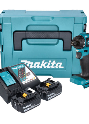 Trapano a batteria Makita DDF 083 RFJ 18 V 40 Nm 1/4'' brushless + 2x batteria ricaricabile 3,0 Ah + caricabatterie + Makpac