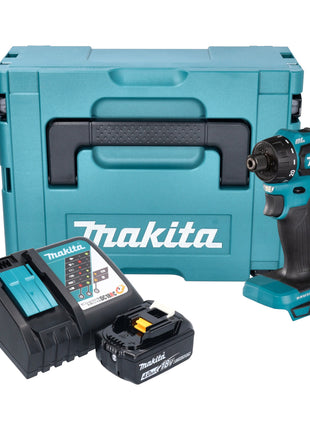 Makita DDF 083 RM1J taladro atornillador inalámbrico 18 V 40 Nm 1/4'' sin escobillas + 1x batería 4,0 Ah + cargador + Makpac