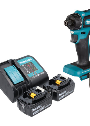 Makita DDF 083 ST akumulatorowa wiertarko-wkrętarka 18 V 40 Nm 1/4'' bezszczotkowa + 2x akumulator 5,0 Ah + ładowarka