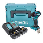 Makita DDF 083 SFJ cordless drill driver 18 V 40 Nm 1/4'' brushless + 2x rechargeable battery 3.0 Ah + charger + Makpac