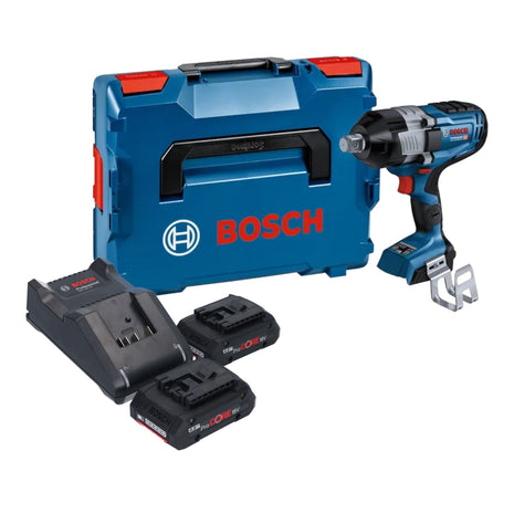 Bosch GDS 18V-1600 HC Atornillador de impacto inalámbrico profesional 18 V 1600 Nm 3/4'' BITURBO Brushless + 2x batería ProCORE 4,0 Ah + cargador + L-Boxx