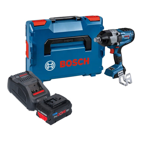 Bosch GDS 18V-1600 HC Profesjonalny akumulatorowy klucz udarowy 18 V 1600 Nm 3/4'' BITURBO Brushless + 1x akumulator ProCORE 8,0 Ah + ładowarka + L-Boxx