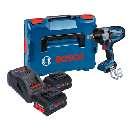 Bosch GDS 18V-1600 HC Avvitatore a impulsi professionale a batteria 18 V 1600 Nm 3/4'' BITURBO Brushless ( 06019M1002 ) + 2x batteria ricaricabile ProCORE 8,0 Ah + caricatore + L-Boxx