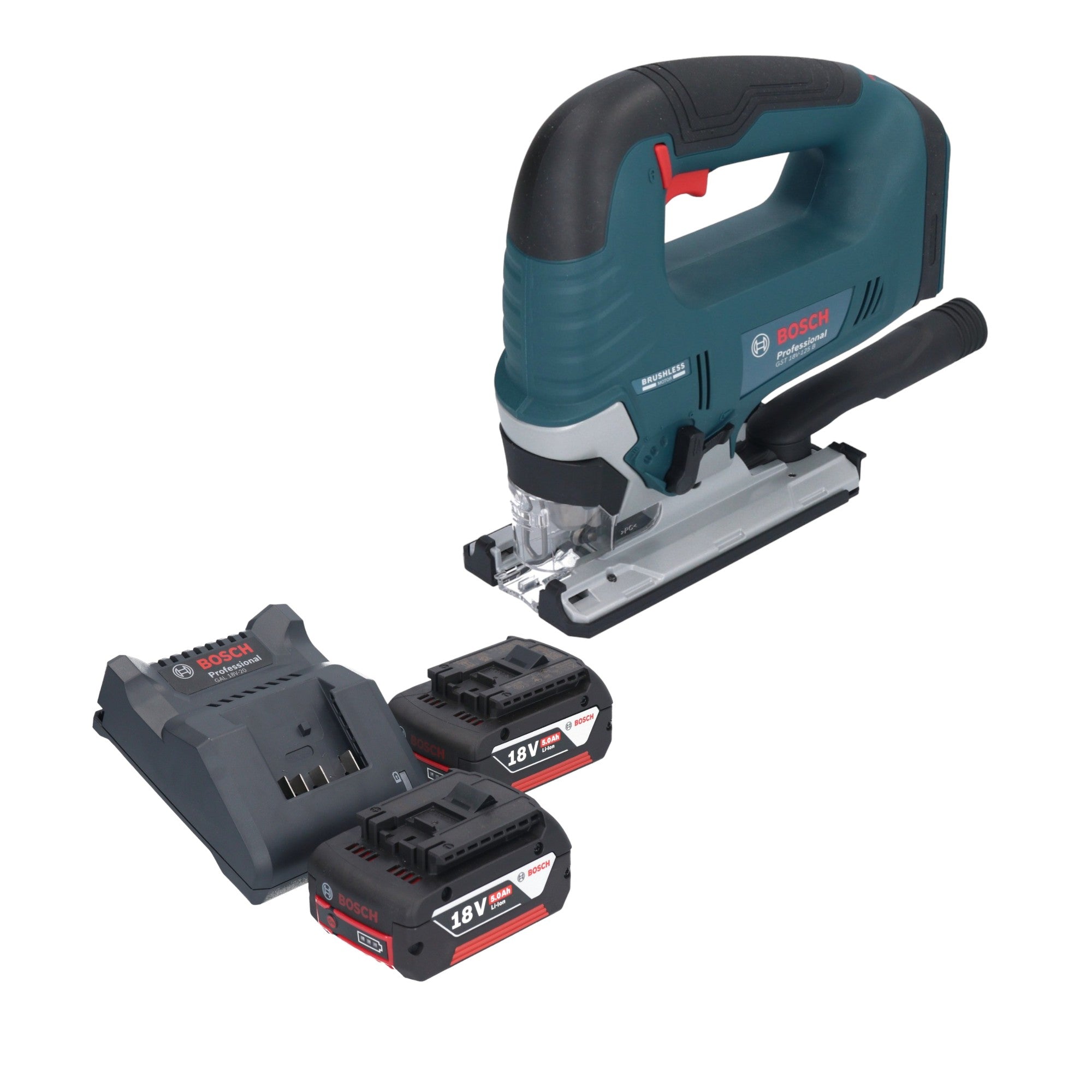 Bosch GST 18V 125 B Professional Akku Stichsaege 18 V 125 mm Brushless 2x Akku 5 0 Ah Ladegeraet 0 - toolbrothers