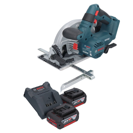 Bosch GKS 18V-57-2 Sega circolare professionale a batteria 18 V 165 mm brushless + 2x batteria ricaricabile 4,0 Ah + caricabatterie