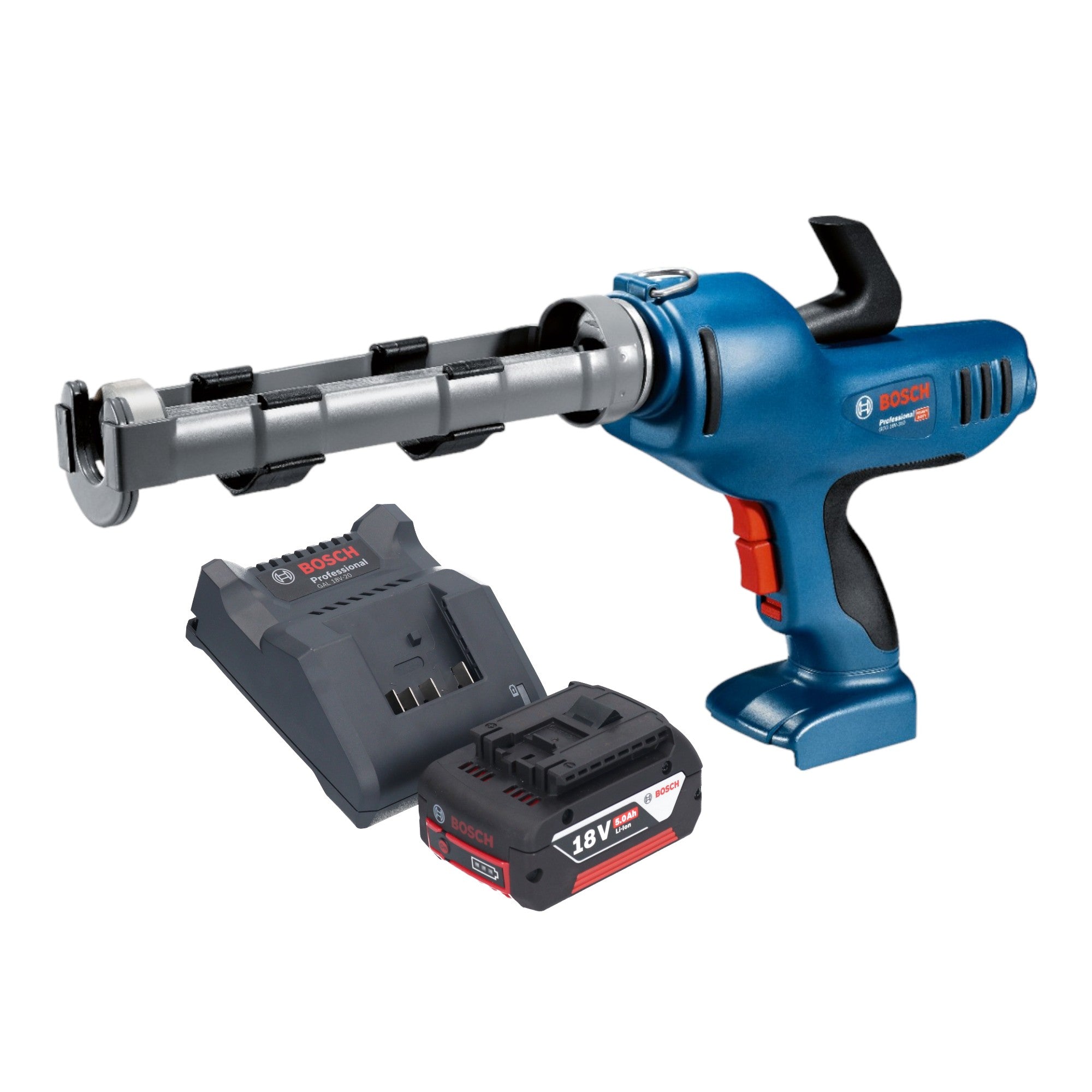 Bosch GCG 18V 310 Professional Akku Kartuschenpresse 18 V 310 ml 3 5 kN 1x Akku 5 0 Ah Ladegeraet 0 - toolbrothers
