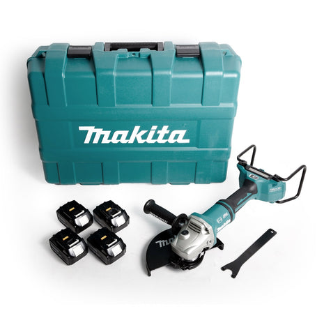 Makita DGA 901 G4KU2 Akku Winkelschleifer 36V ( 2x18V ) 230mm Brushless + 4x Akku 6,0Ah + Ezynut + Koffer - ohne Ladegerät - Toolbrothers