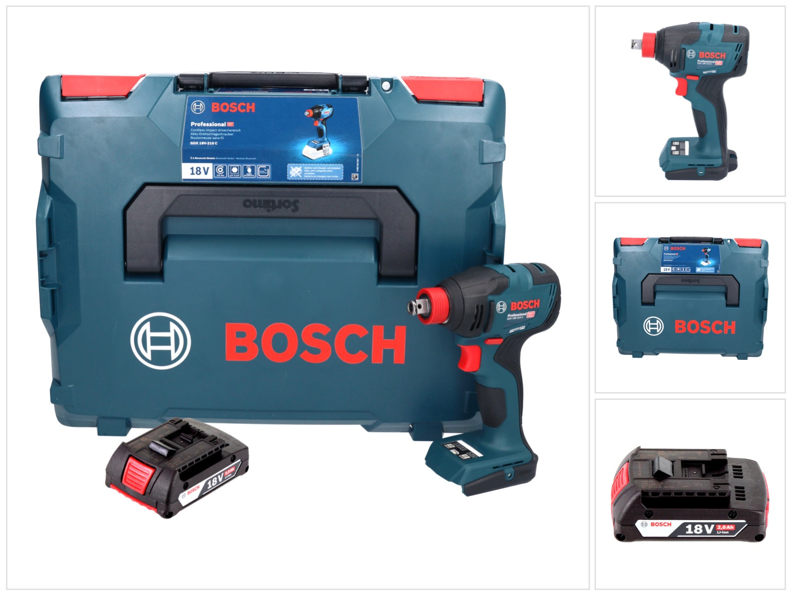 Bosch GDX 18V 210 C Professional Akku Drehschlagschrauber 18 V 210 Nm Brushless 1x Akku 2 0 Ah L Boxx ohne Ladegeraet 0 - toolbrothers