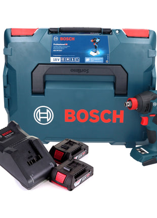 Bosch GDX 18V-210 C Atornillador de impacto giratorio a batería profesional 18 V 210 Nm sin escobillas + 2x baterías 2,0 Ah + cargador + L-Boxx