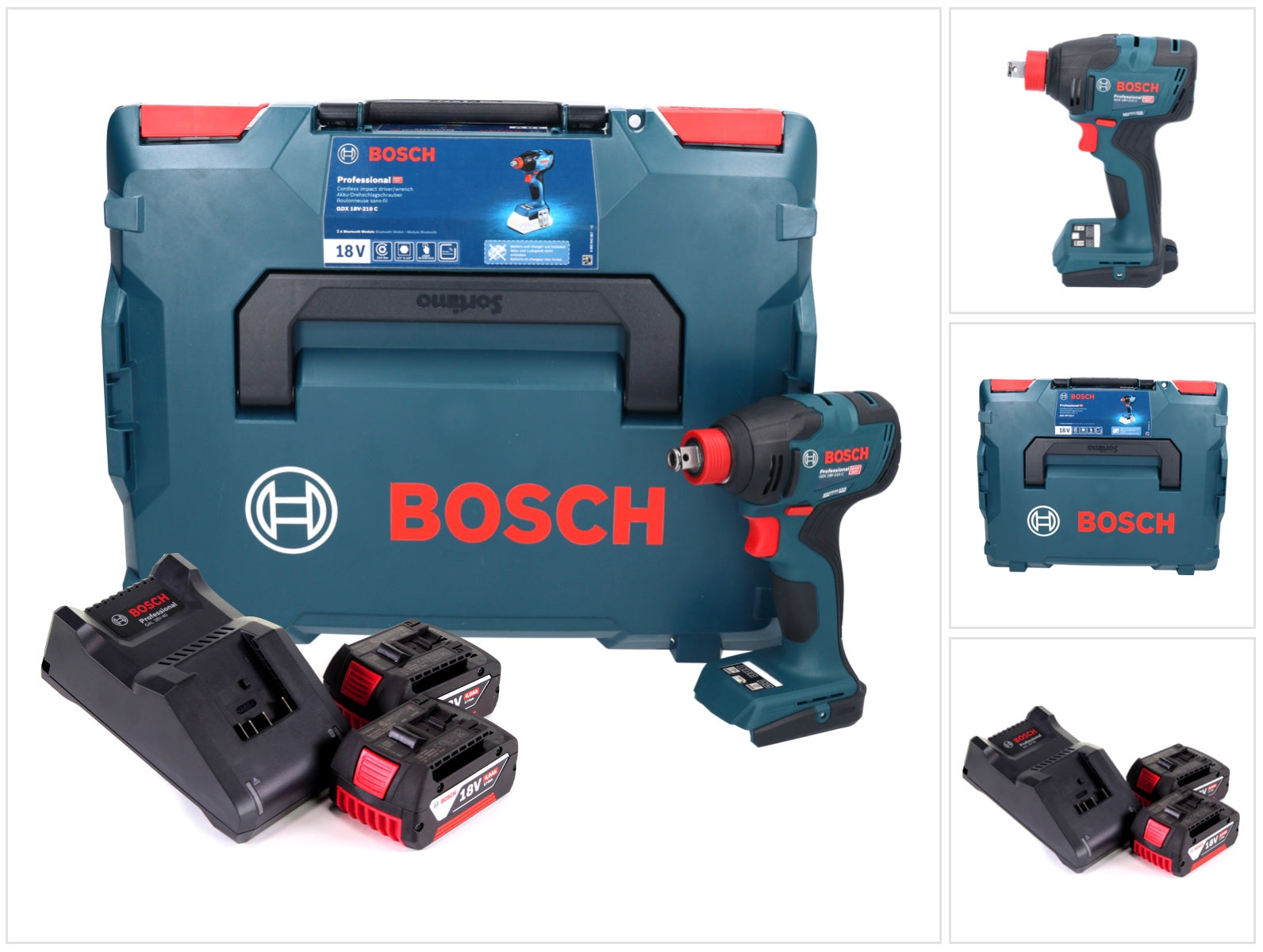 Bosch GDX 18V 210 C Professional Akku Drehschlagschrauber 18 V 210 Nm Brushless 2x Akku 4 0 Ah Ladegeraet L Boxx 0 - toolbrothers