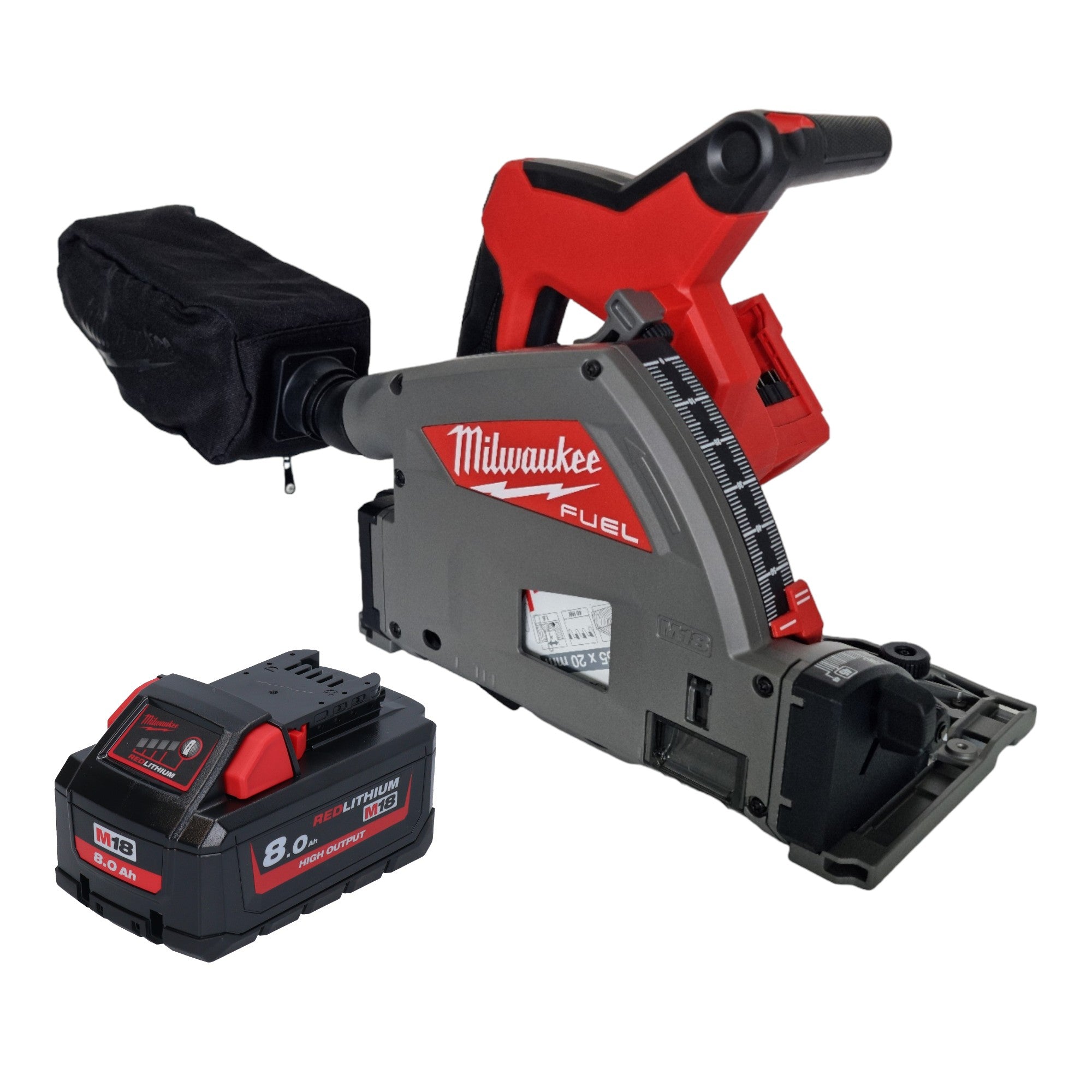 Milwaukee M18 FPS55 801 Akku Tauchsaege 18 V 165 mm Brushless 1x Akku 8 0 Ah ohne Ladegeraet 0 - toolbrothers