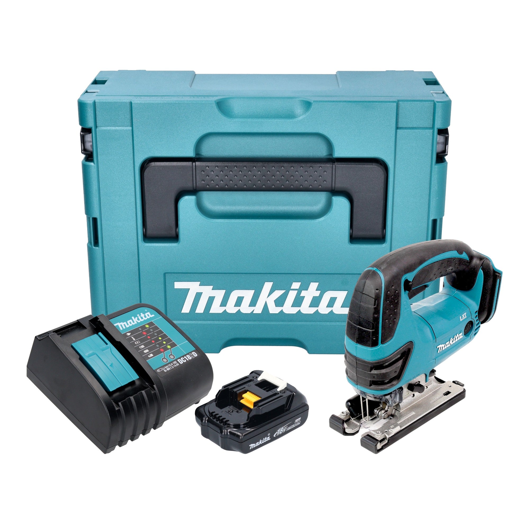 Makita DJV 180 SY1XJ Akku Stichsaege 18 V 135 mm 1x Akku 1 5 Ah Ladegeraet Makpac 0 - toolbrothers