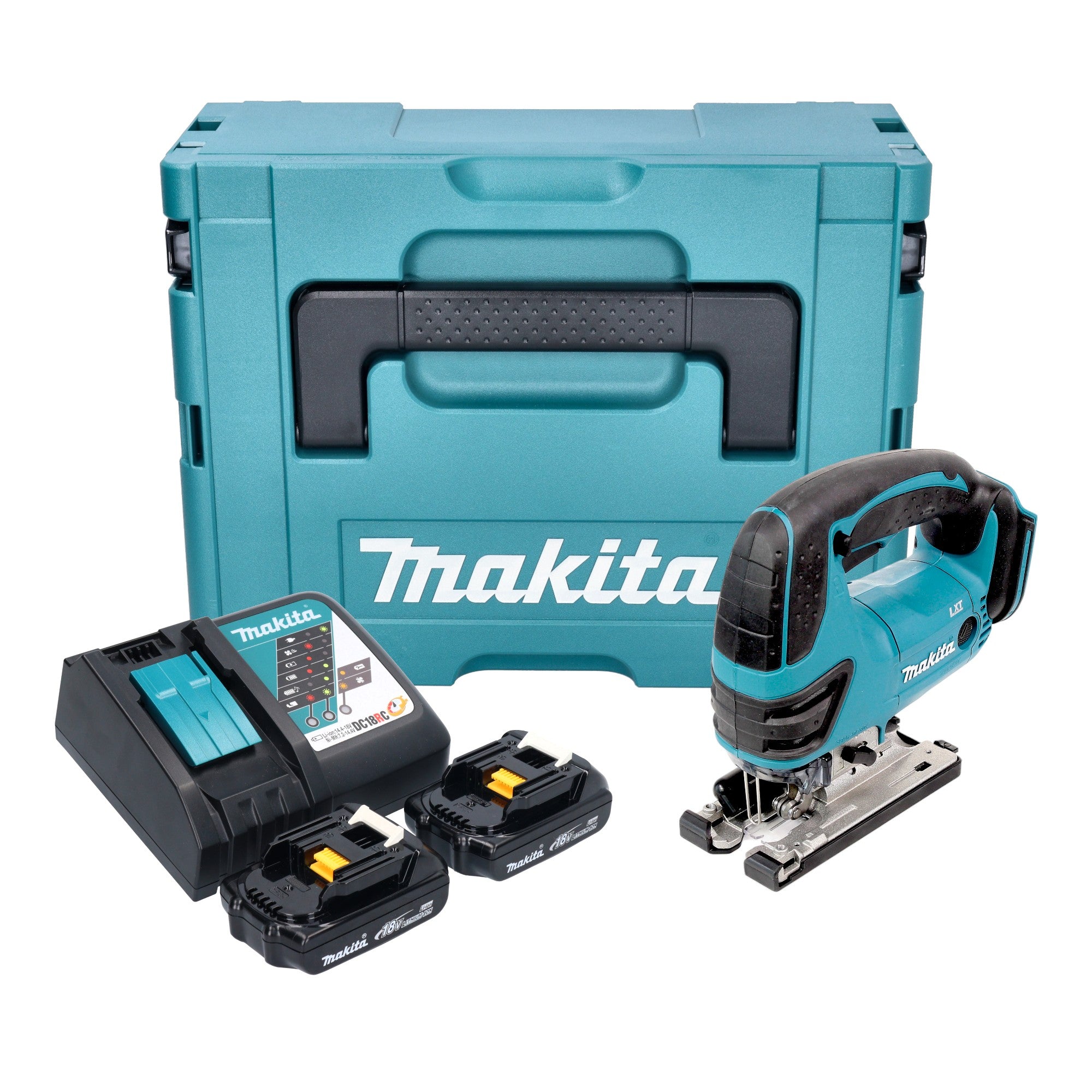 Makita DJV 180 RYXJ Akku Stichsaege 18 V 135 mm 2x Akku 1 5 Ah Ladegeraet Makpac 0 - toolbrothers