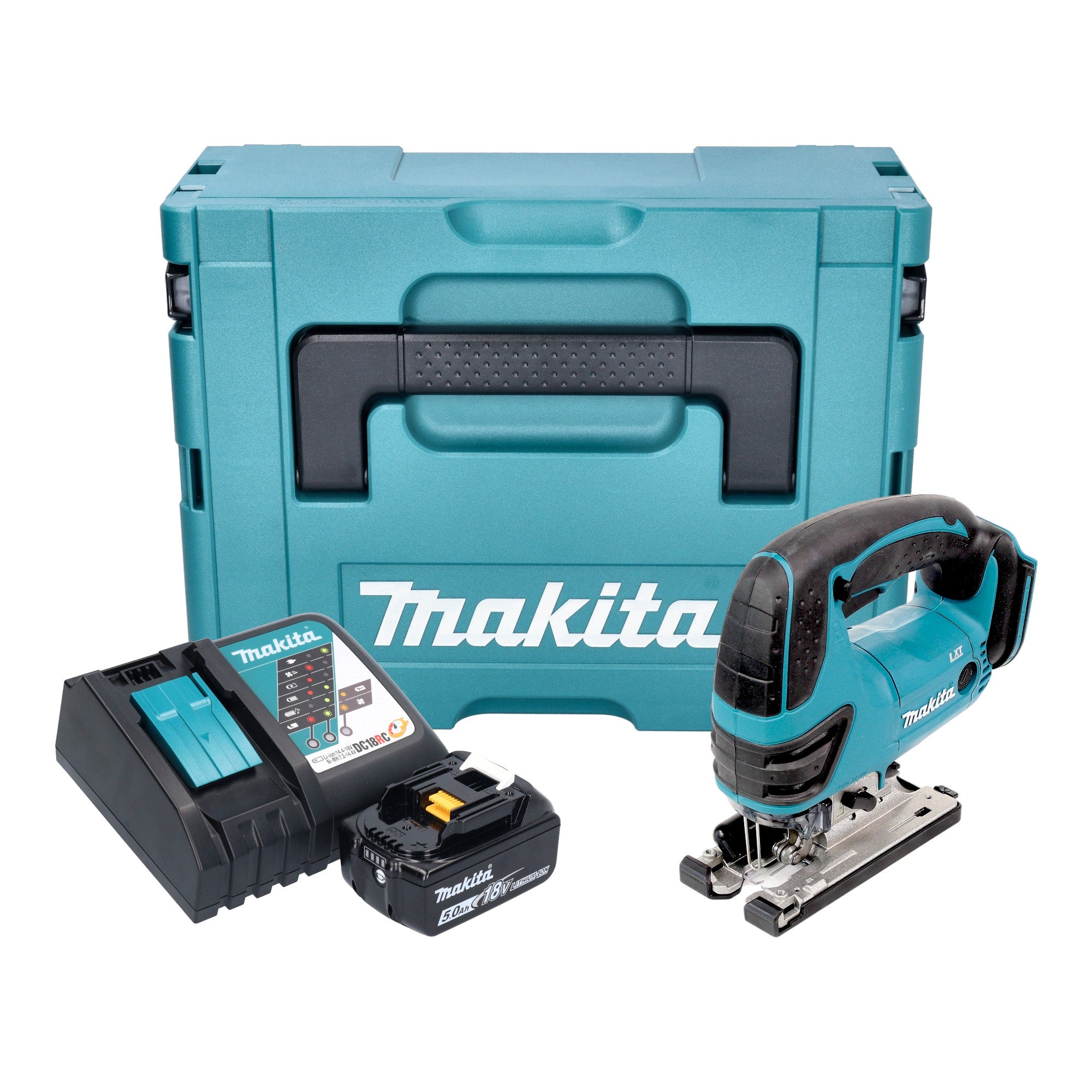 Makita DJV 180 RT1XJ Akku Stichsaege 18 V 135 mm 1x Akku 5 0 Ah Ladegeraet Makpac 0 - toolbrothers