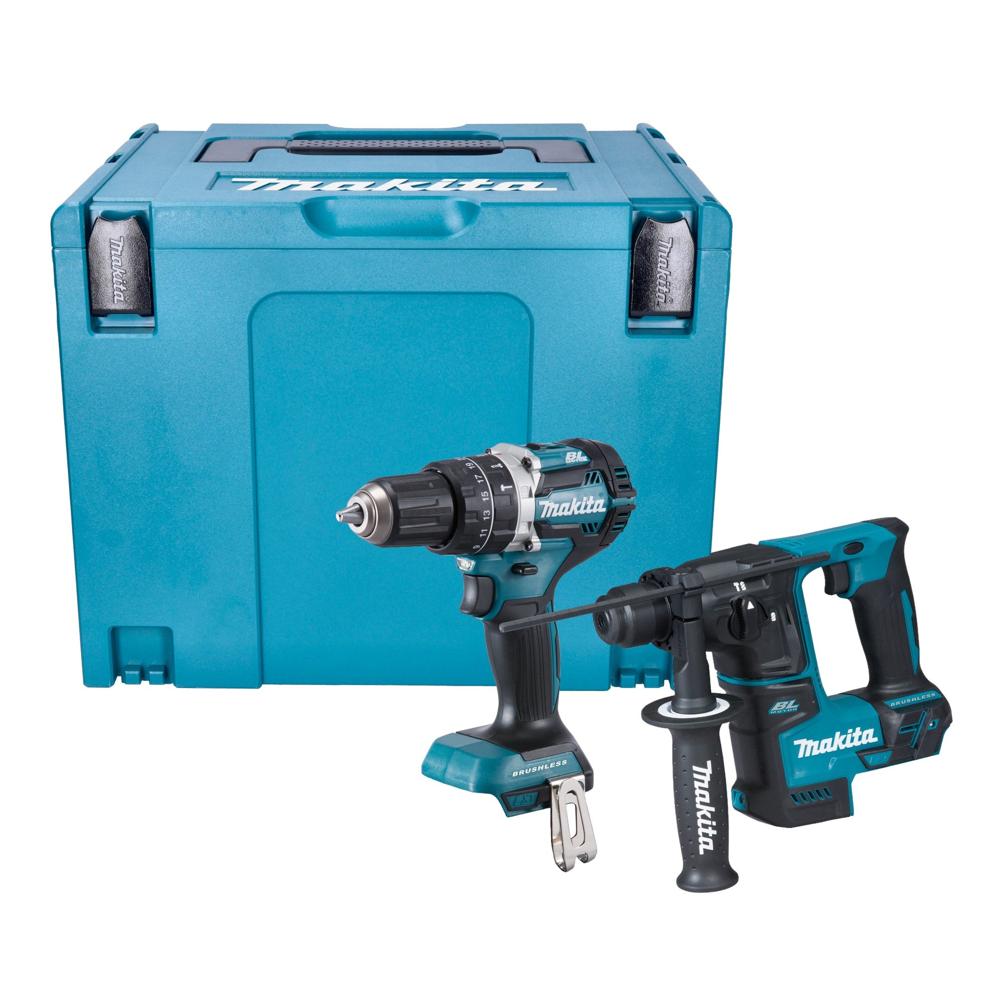 Makita DLX 2278 ZJ Akku Kombo Kit DHP 484 Schlagbohrschrauber 54 Nm DHR 171 Bohrhammer 1 2 J Makpac ohne Akku ohne Ladegeraet 0 - toolbrothers