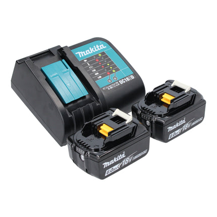 Makita DLX 2278 SGJ Kit combiné batterie + Perceuse-visseuse à percussion 54 Nm DHP 484 + Marteau perforateur 1,2 J DHR 171 + 2x batterie 6,0 Ah + chargeur + Makpac