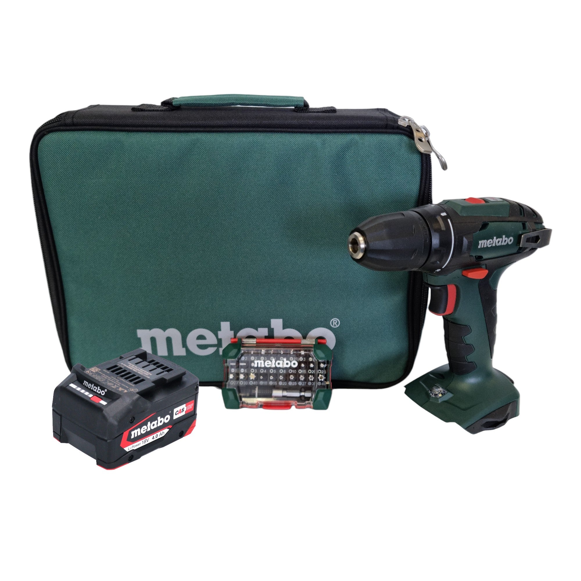 Metabo BS 18 Akku Bohrschrauber 18 V 48 Nm 1x Akku 4 0 Ah Bitbox Tasche ohne Ladegeraet 0 - toolbrothers