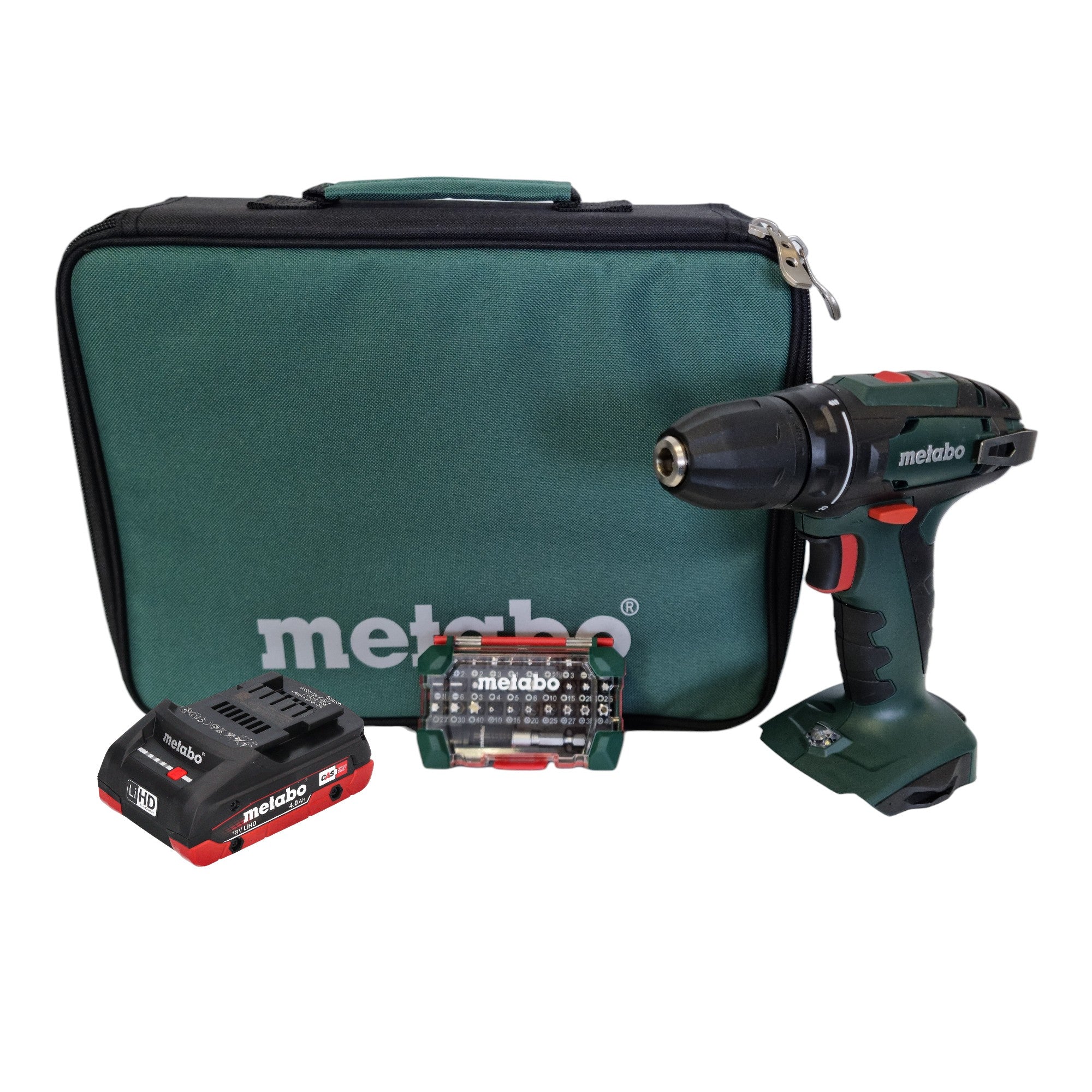 Metabo BS 18 Akku Bohrschrauber 18 V 48 Nm 1x LiHD Akku 4 0 Ah Bitbox Tasche ohne Ladegeraet 0 - toolbrothers