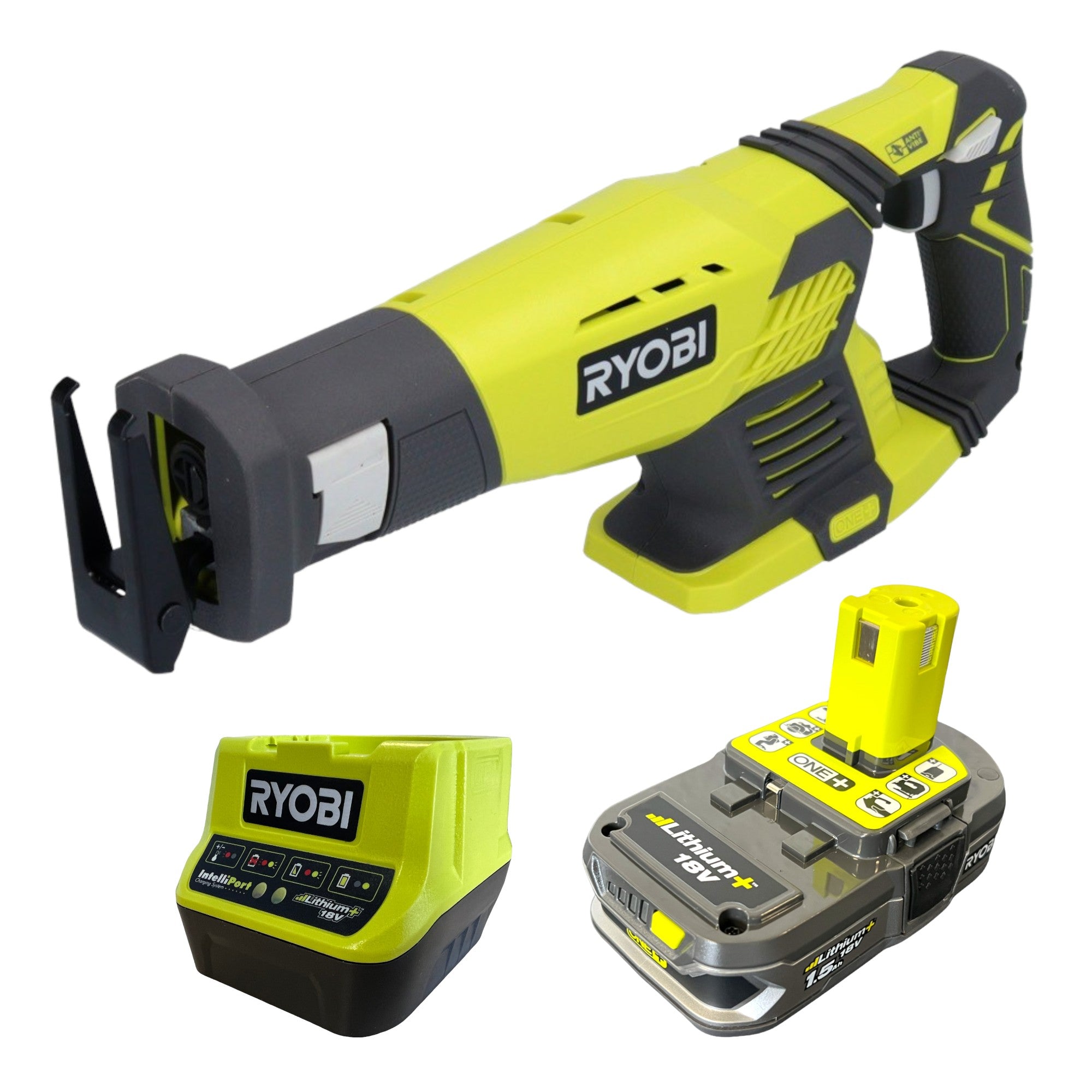 RYOBI RRS1801M 115 Akku Recipro Saebelsaege 18 V 22 mm Hub 1x Akku 1 5 Ah Ladegeraet 0 - toolbrothers