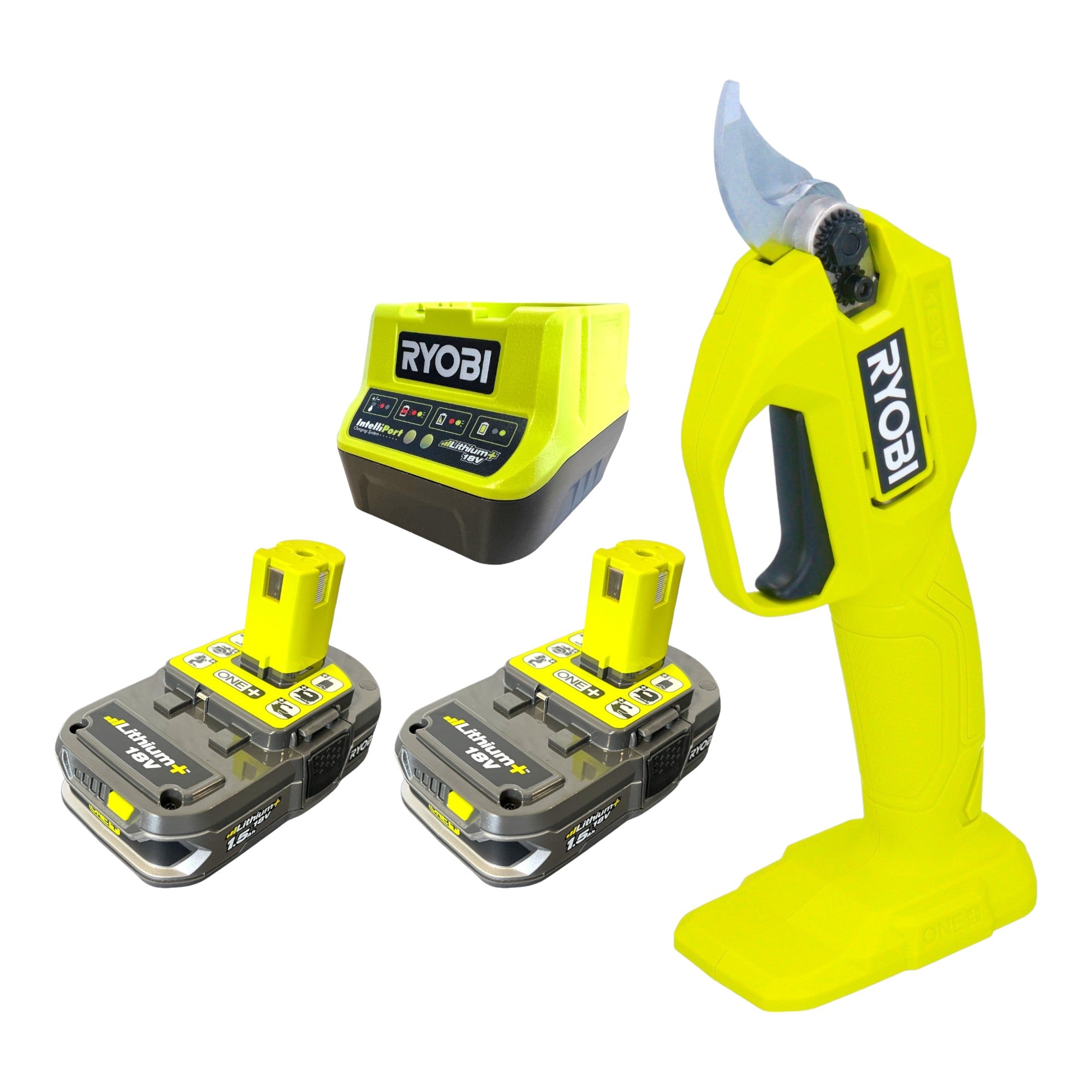 RYOBI RY18SCA 215 Akku Gartenschere 18 V 25 mm 2x Akku 1 5 Ah Ladegeraet 0 - toolbrothers