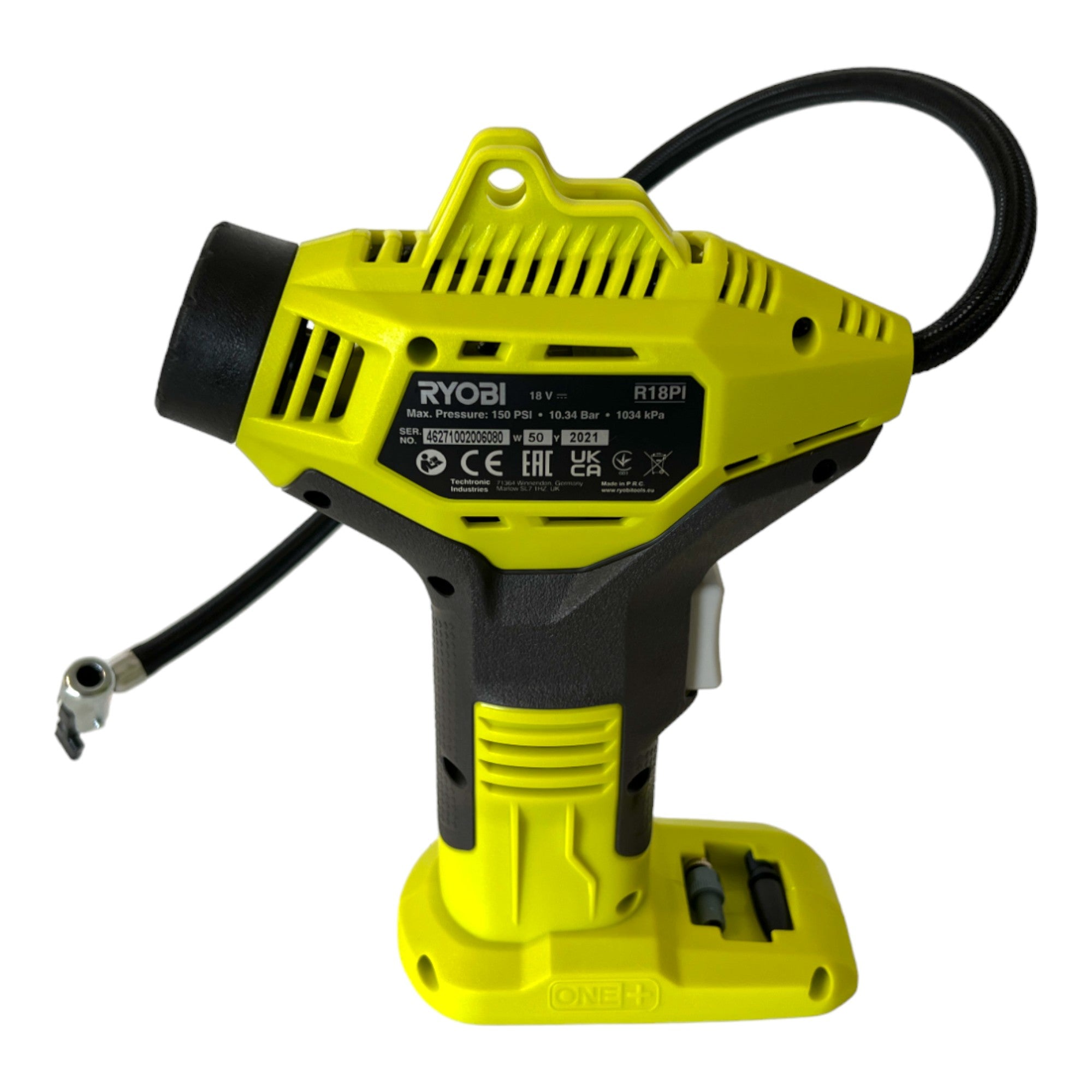RYOBI R18PI 215 Akku Handkompressor 18 V 10 3 bar 2x Akku 1 5 Ah Ladegeraet 1 - toolbrothers
