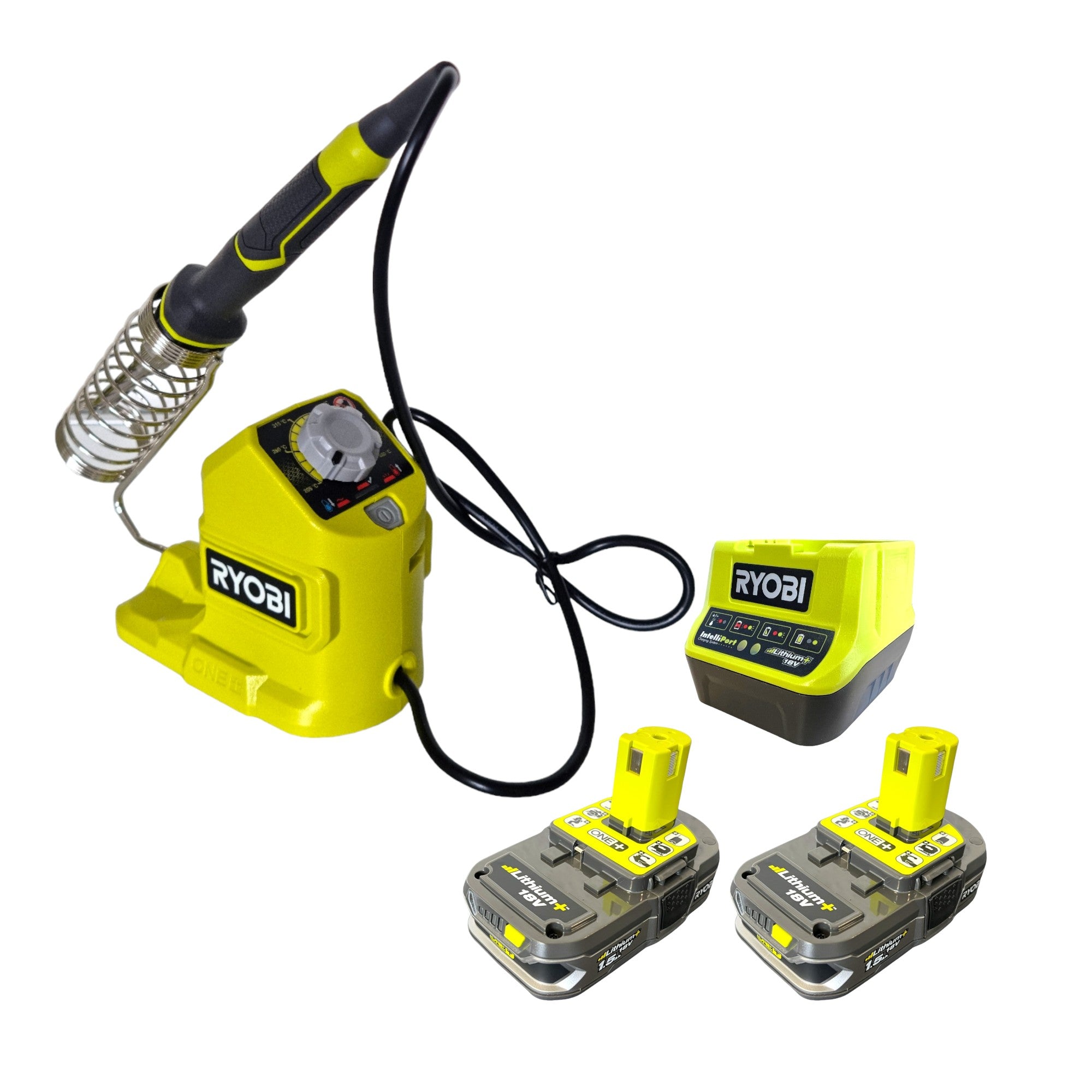 RYOBI RSI18 215 Akku Loetkolben 18 V 480 C 2x Akku 1 5 Ah Ladegeraet 0 - toolbrothers