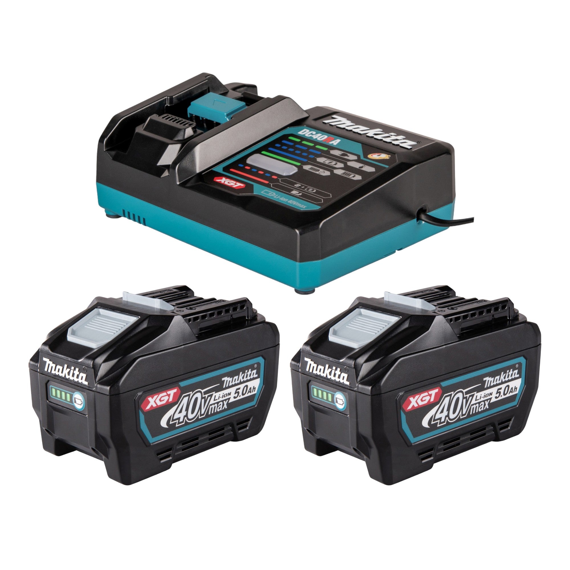 Makita Power Source Kit 2x BL 4050 F Akku 40 V max 5 0 Ah DC 40 RA Ladegeraet 1911V6 0  0 - toolbrothers