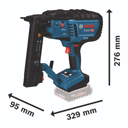 Bosch GTH 18V-38 M Cucitrice per legno professionale a batteria 18 V 5,8 x 10 - 38 mm senza spazzole ( 0601482501 ) + L-Boxx - senza batteria, senza caricabatterie
