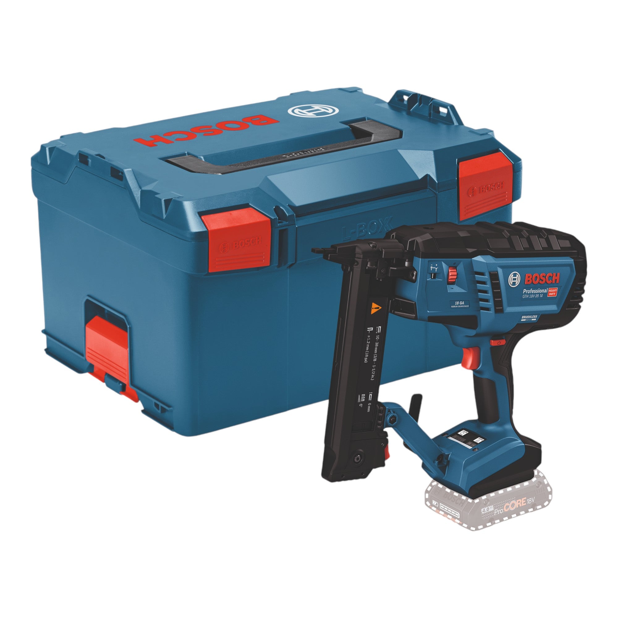 Bosch GTH 18V 38 M Professional Akku Holzklammerer 18 V 5 8 x 10 38 mm Brushless 0601482501 L Boxx ohne Akku ohne Ladegeraet 0 - toolbrothers