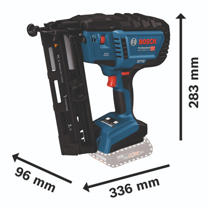 Bosch GNH 18V-64-2 M Chiodatrice professionale per legno a batteria 18 V 1,6 x 32 - 64 mm brushless + L-Boxx ( 0601482001 ) - senza batteria, senza caricabatterie