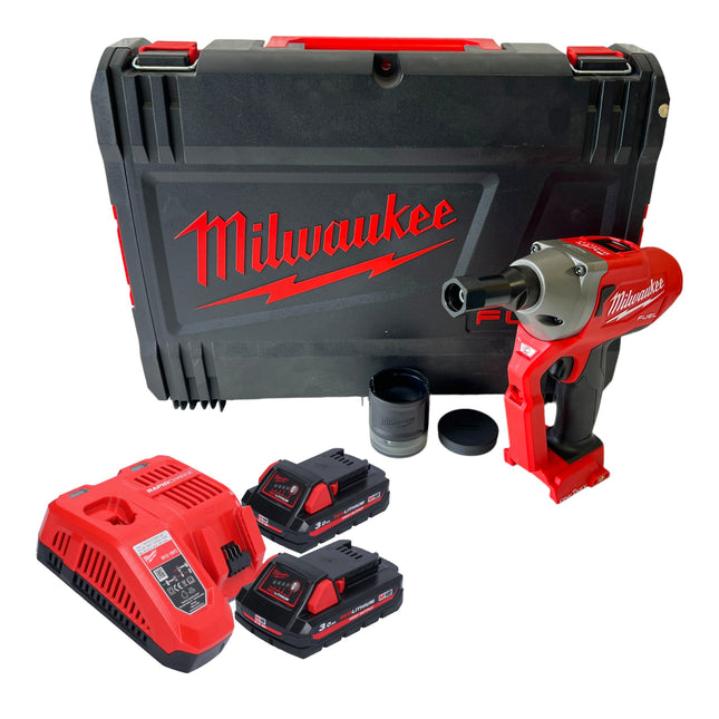 Milwaukee M18 ONEFLT 302X Akku Schliessringbolzensetzgeraet 18 V 4 8 6 4 9 53 mm 2x Akku 3 0 Ah Ladegeraet HD Box 0 - toolbrothers