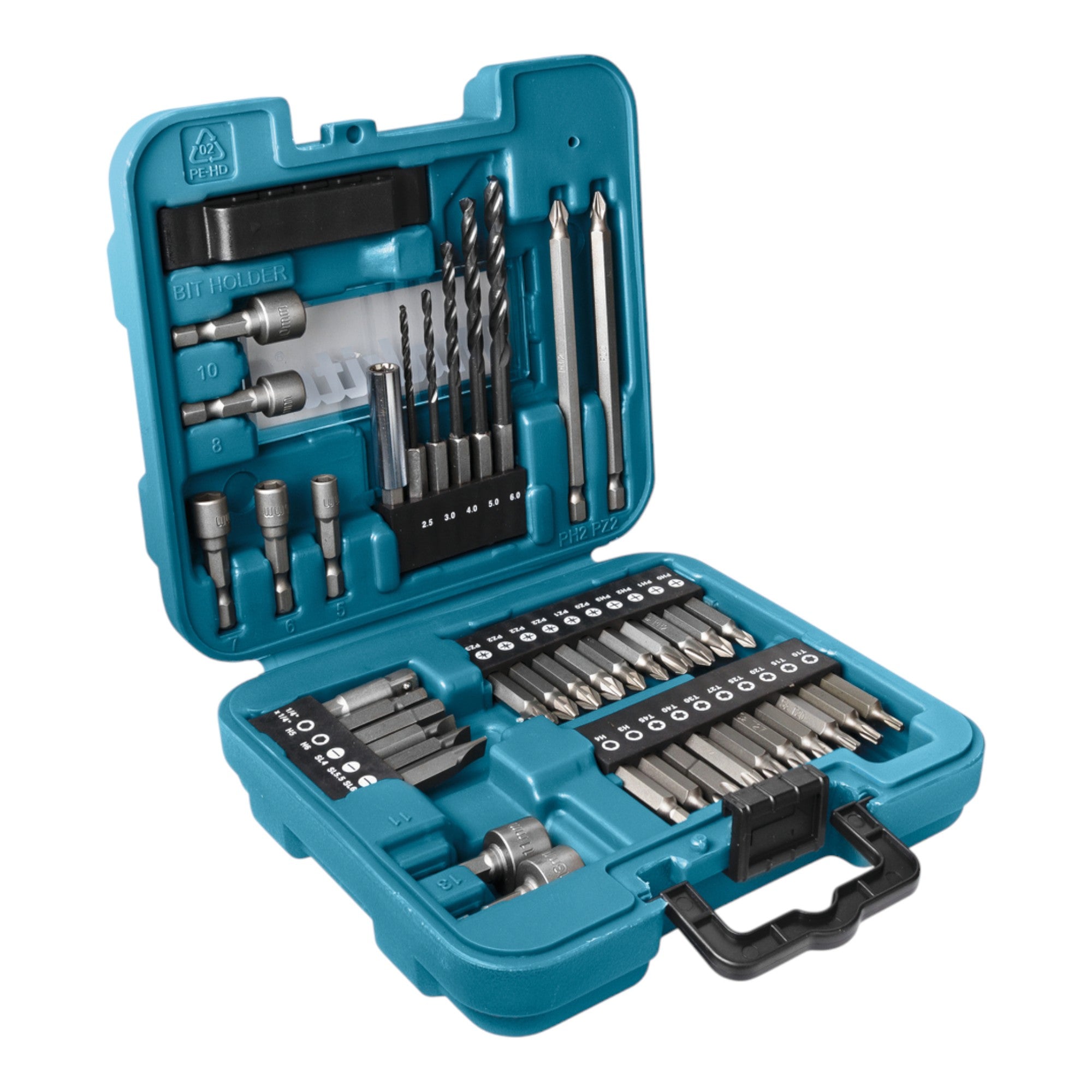 Makita Bit und Bohrer Set 42 tlg Koffer D 58877 Phillips Pozidriv Torx Hex Schlitz 0 - toolbrothers
