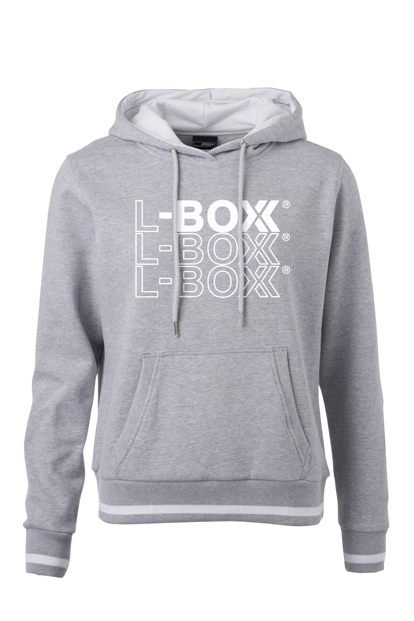 Der L BOXX Hoodie in Grau Weiss Herren Groesse XXL Sportlich und Bequem  0 - toolbrothers