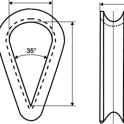 Cosse DIN 6899 forme B ( 1000120175 ) 6 mm électro-galvanisé avec rainure profonde