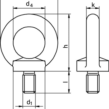 Golfare DIN 580 ( 5000601202 ) Filetto M10 zincato