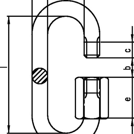 Quick-release chain fastener ( 1000120508 ) size 8 galvanised