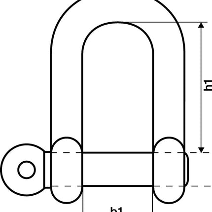 Shackle ( 1000120215 ) Load capacity 1500 kg straight shape