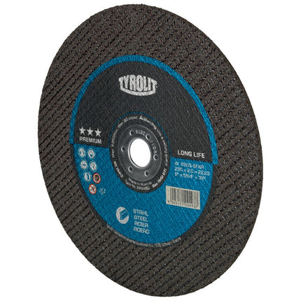 Disco da taglio Tyrolit PREMIUM LONGLIFE ( 4000845883 ) D125x2mm 41 F foro diritto 22,23 mm