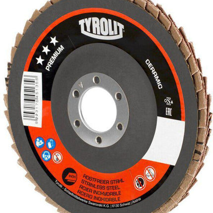 Tyrolit disque à lamelles PREMIUM CERAMIC ( 8000758789 ) Ø 125 mm grain 40 droit