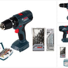 Bosch Professional GSB 18V-21 Akku Schlagbohrschrauber 18V 55Nm + 44-tlg. Bit- und Bohrer-Set - ohne Akku, ohne Ladegerät - Toolbrothers