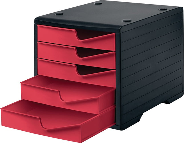 styro storage box ( 9000493479 ) 5 cassetti nero/cranberry